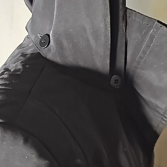 Calvin Klein Black Raincoat with Removable Hood size M/L - Picture 6 of 14